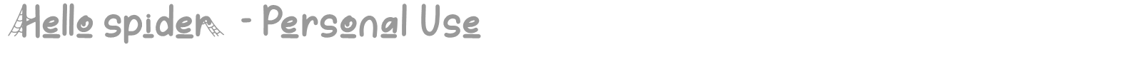 Hello Spider font preview